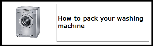 How to pack your washing machine | BSPC Removalists