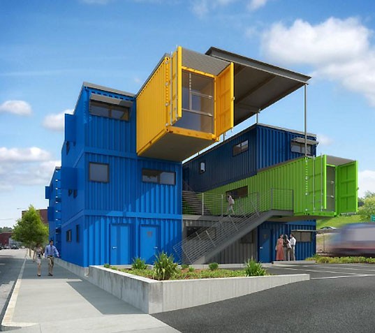 Shipping container architecture