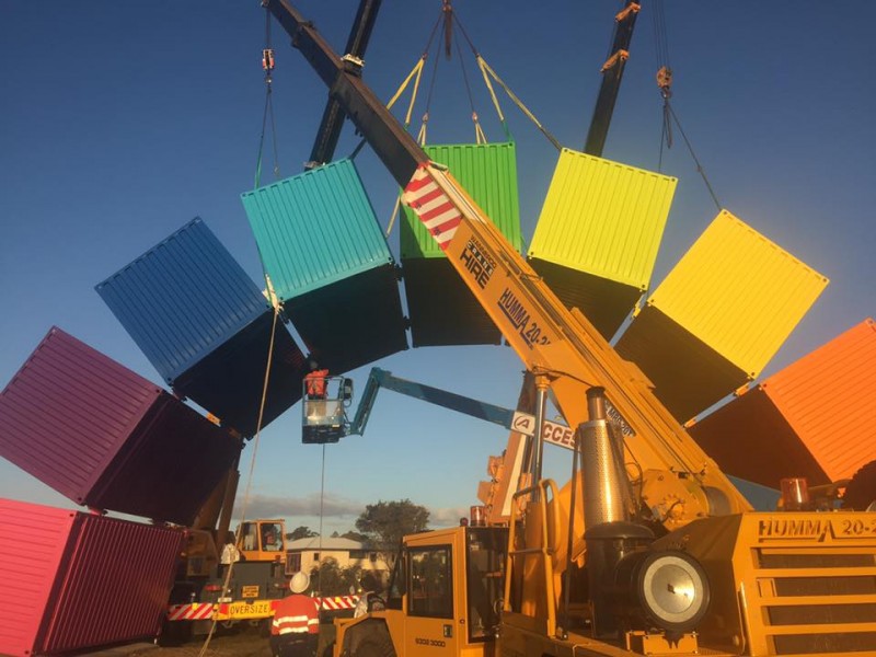 Shipping Container Artwork Installed in Fremantle
