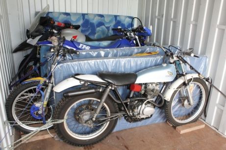Moving motorcycles in a shipping container - Budget Self Pack Containers