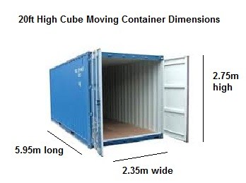 Moving Container Dimensions - Budget Self Pack Containers